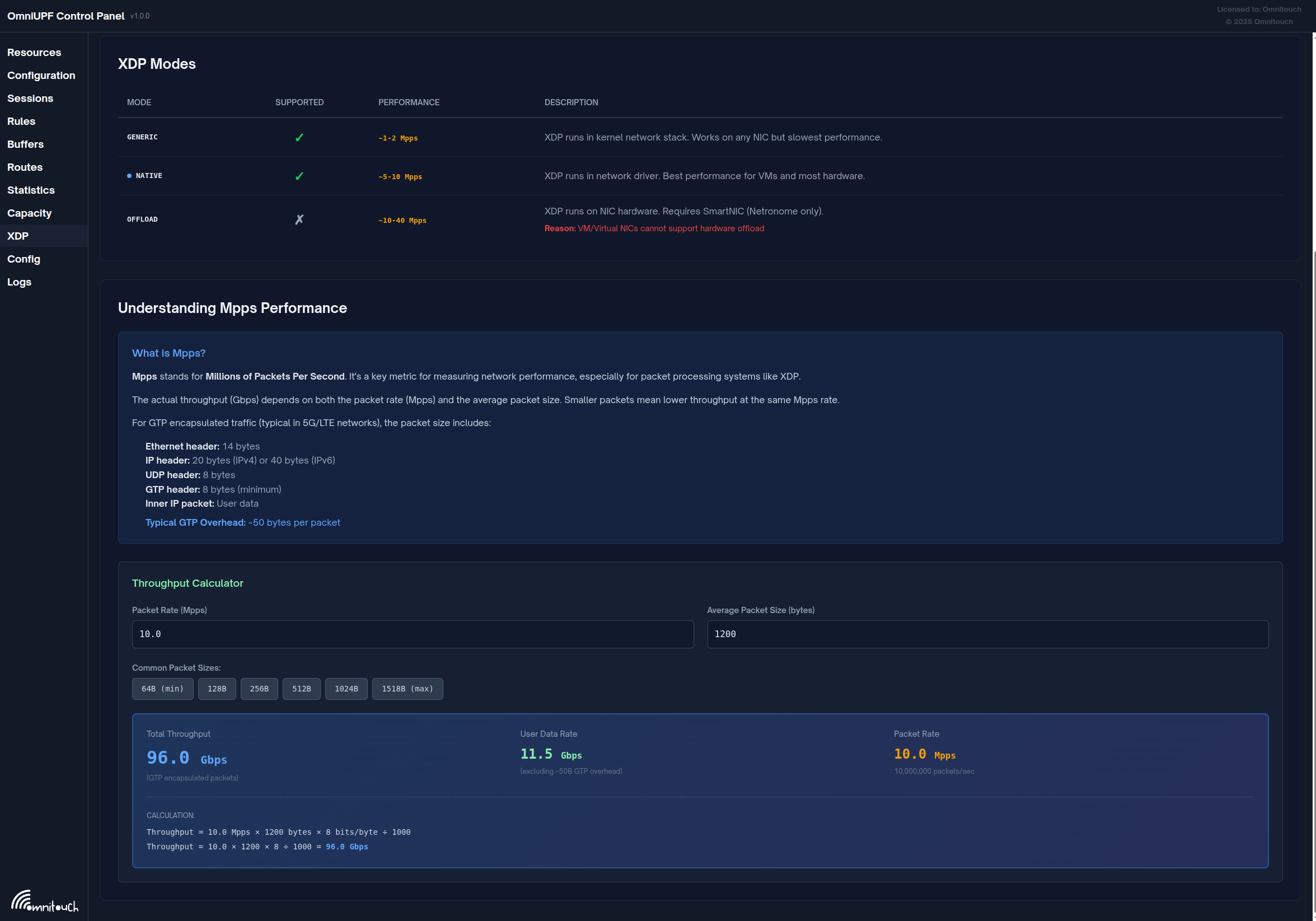 XDP Capabilities View