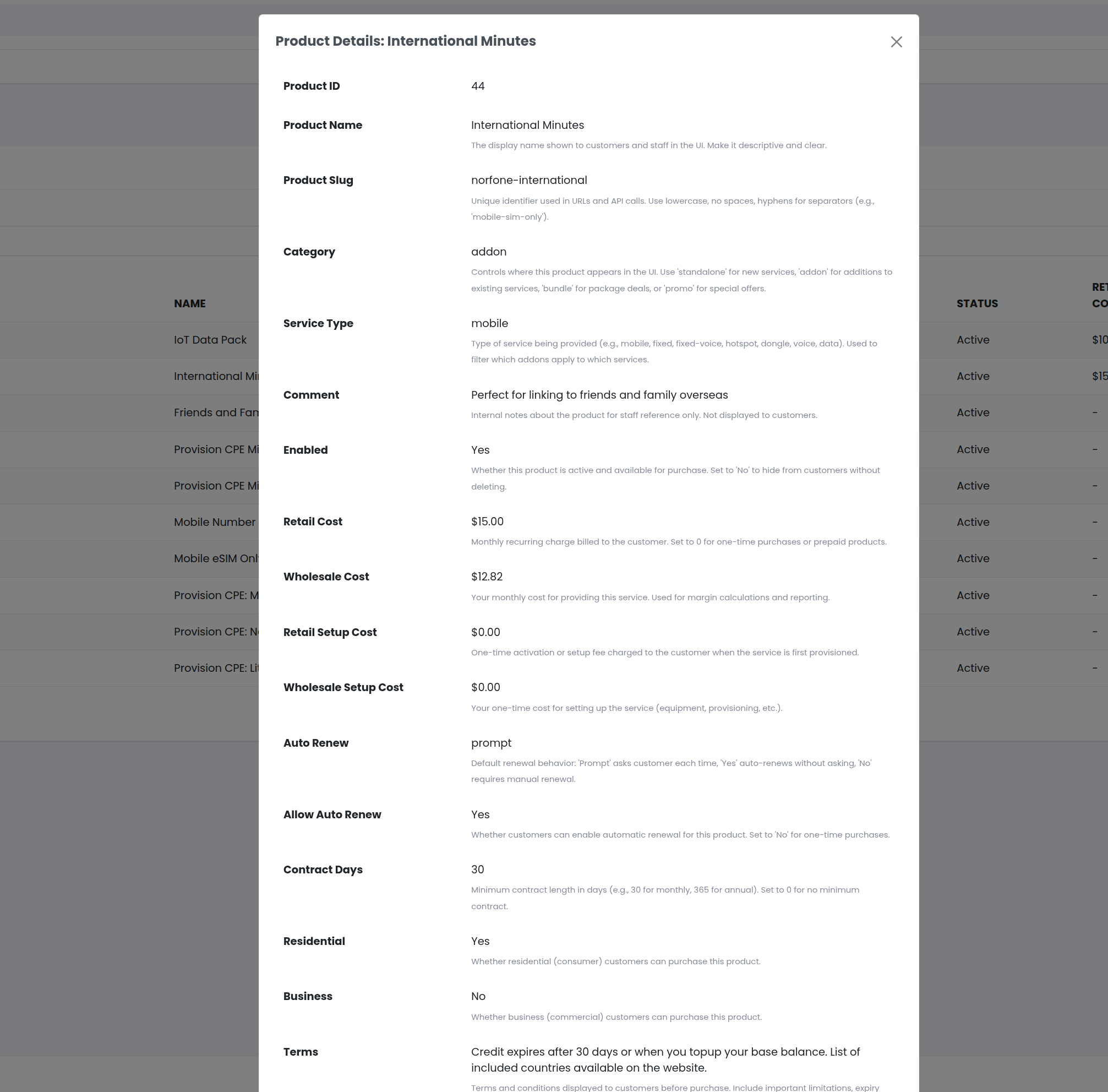 Definiciones de Producto OmniCRM