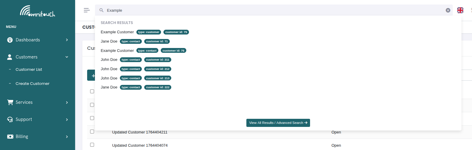 Resultados de Búsqueda Global
