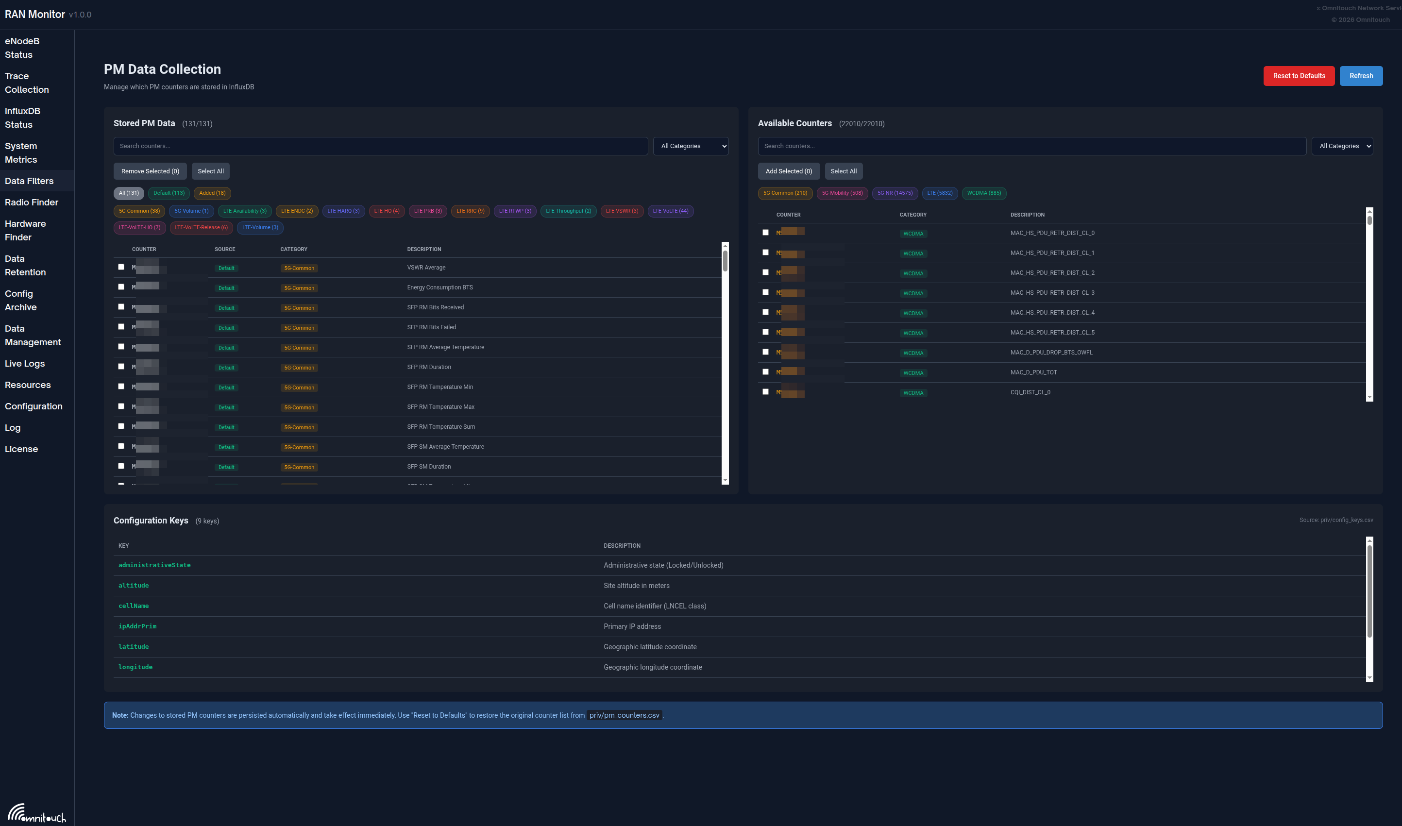 Page de collecte de données PM