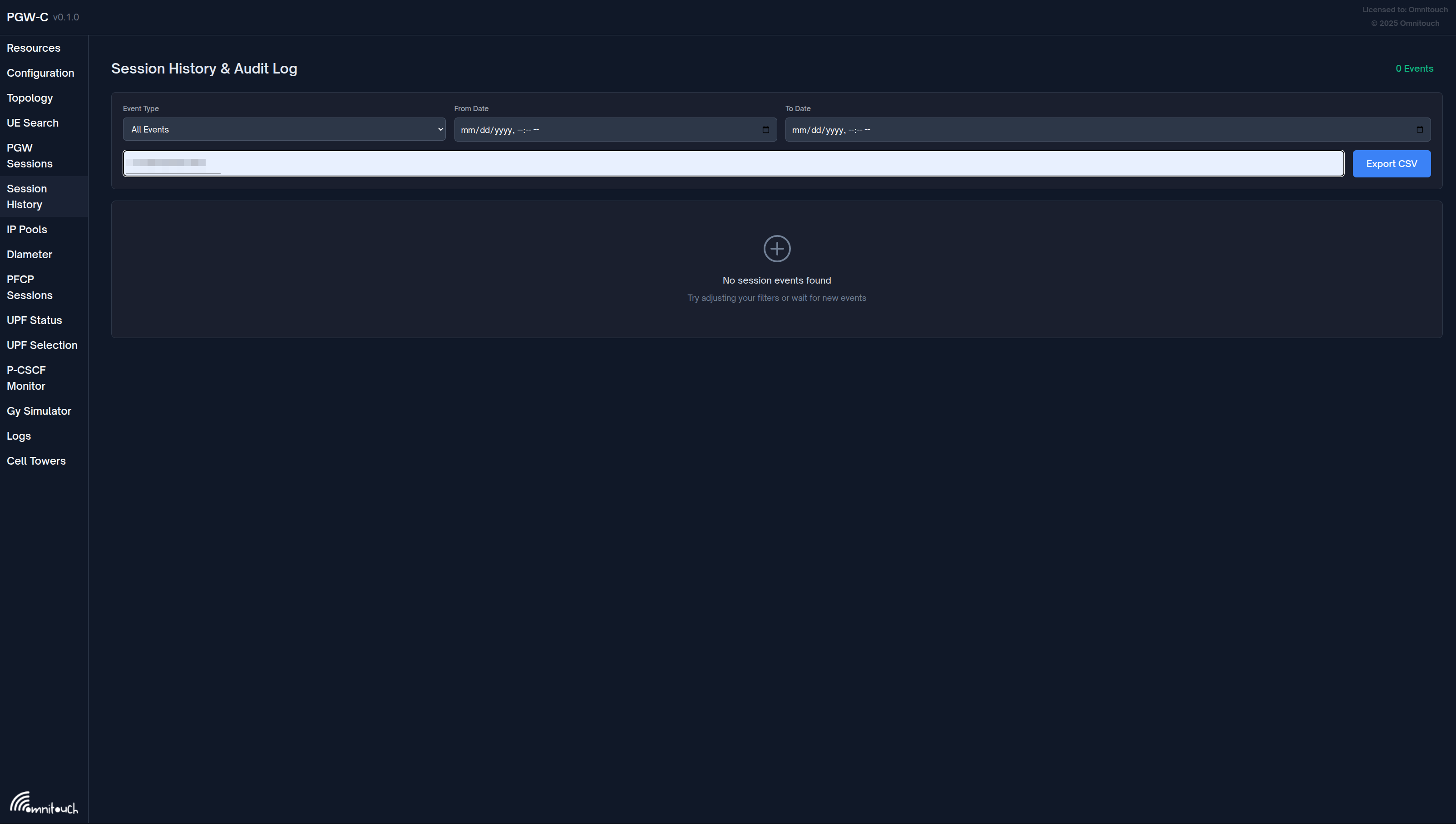 Historique des Sessions