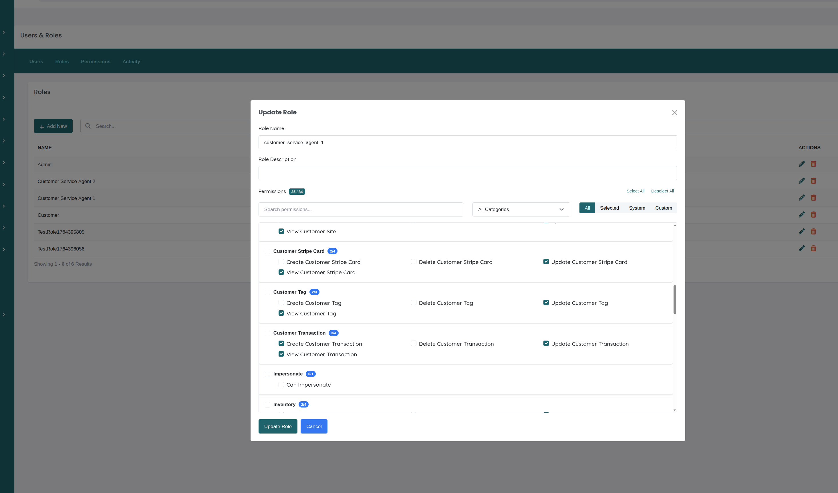编辑角色详细信息